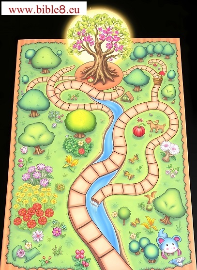Coloring Page: The ruined Garden of Eden.