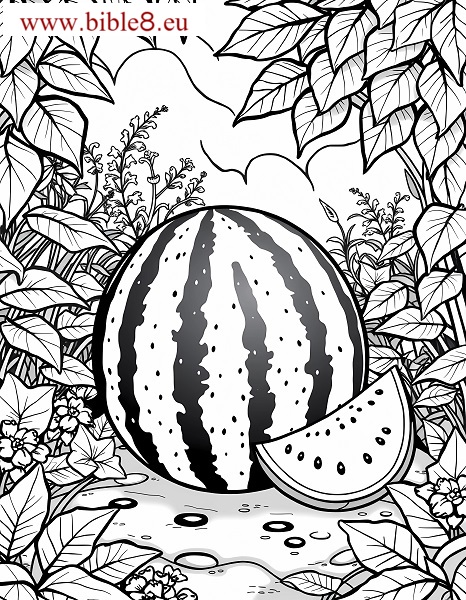 Coloring Page: Watermelon.